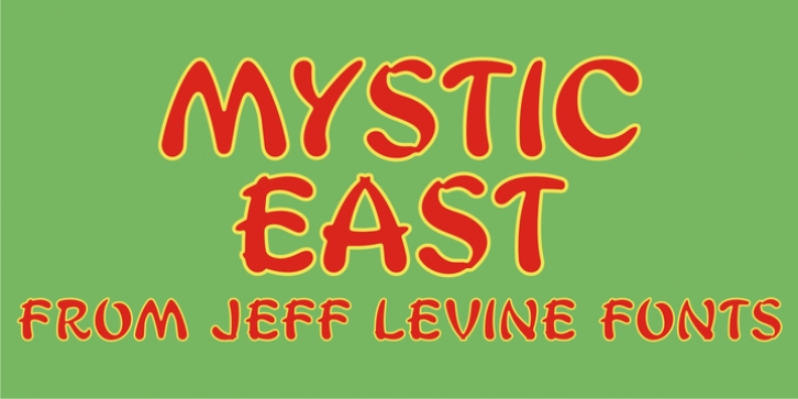 Mystic East JNL font preview
