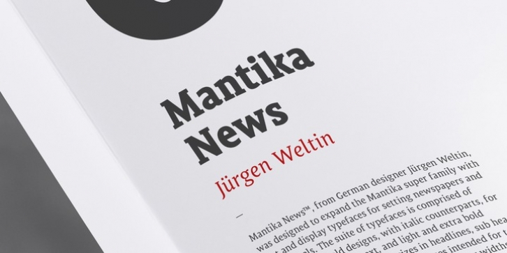 Mantika News font preview