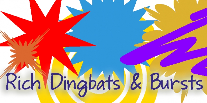 Rich Dingbats   Bursts font preview