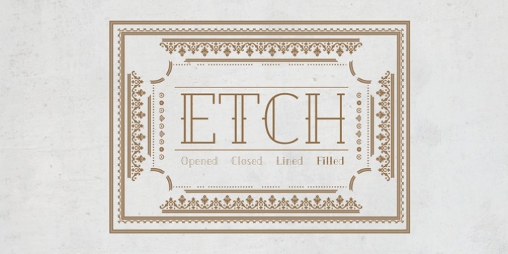 Etch font preview
