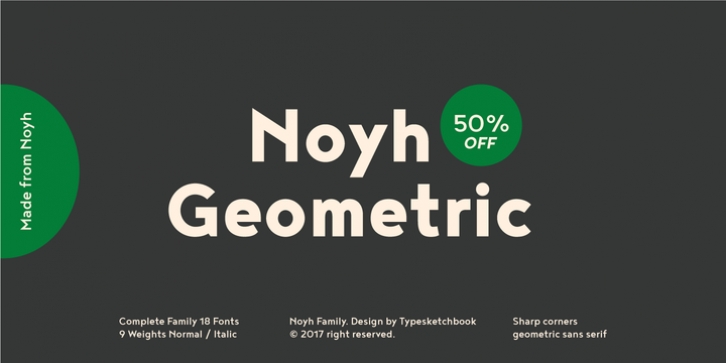 Noyh Geometric font preview