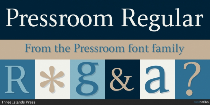 Pressroom font preview