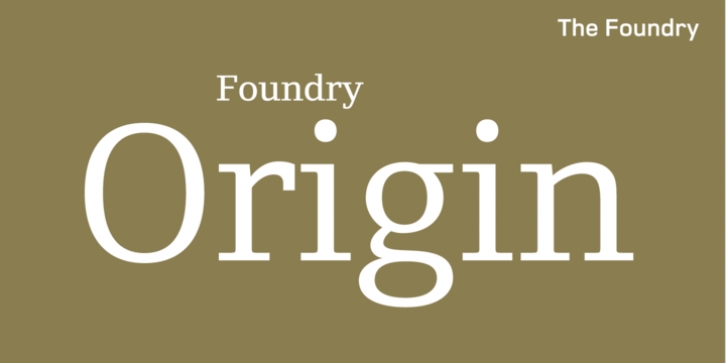 Foundry Origin font preview