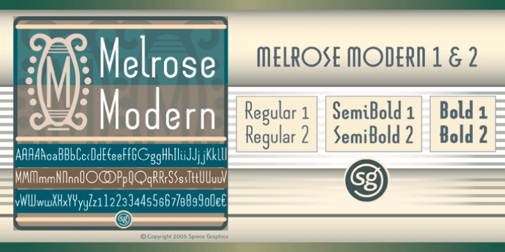 Melrose Modern SG font preview