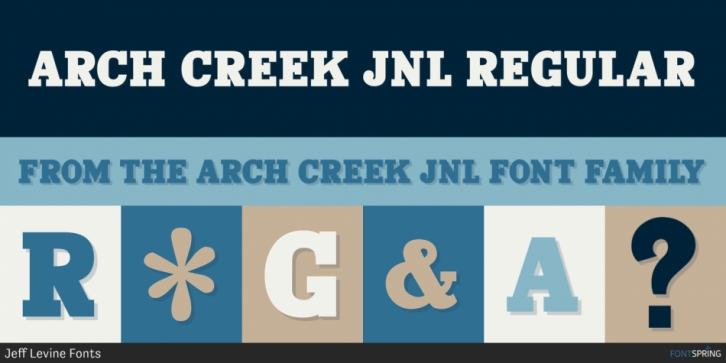 Arch Creek JNL font preview
