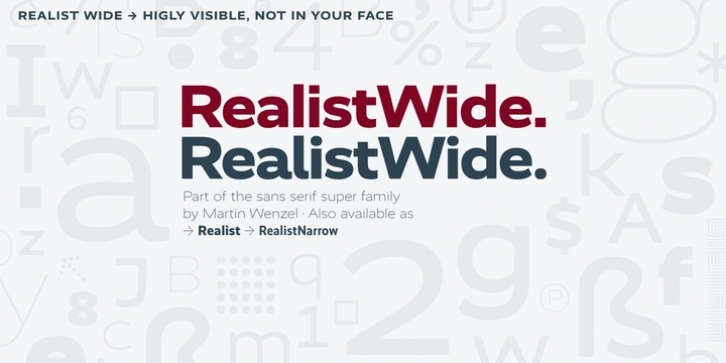 Realist Wide font preview