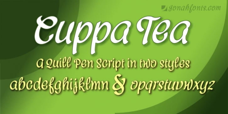 Cuppa Tea font preview