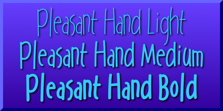 Pleasant Hand font preview