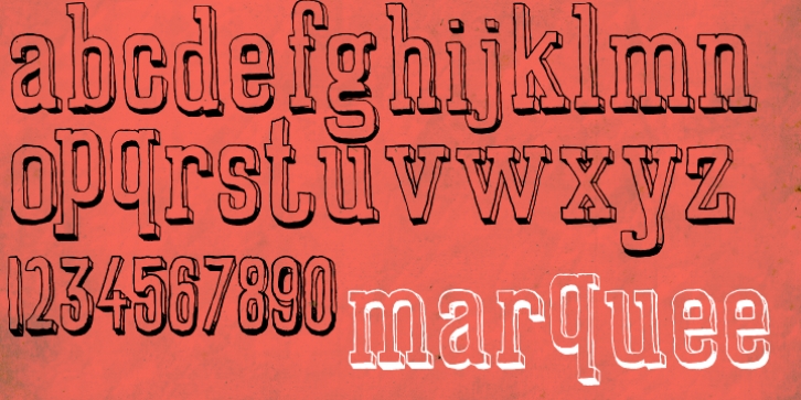 Marquee font preview