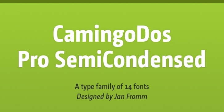 CamingoDos Pro SemiCondensed font preview