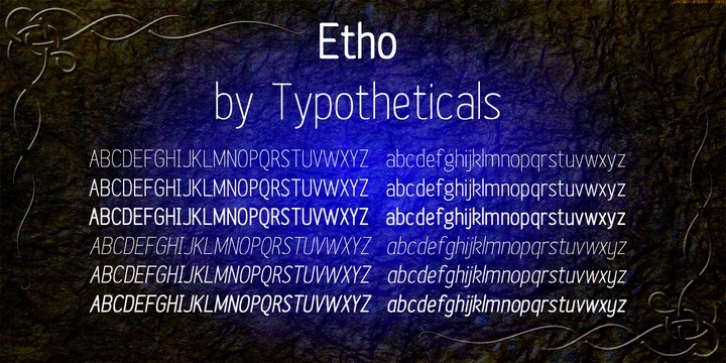 Etho font preview