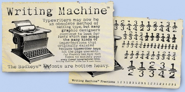 Writing Machine font preview
