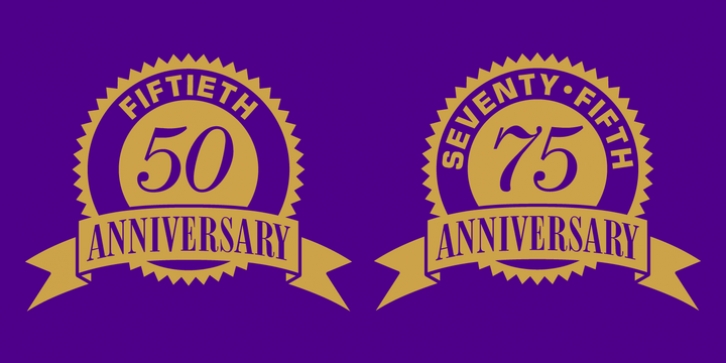 Anniversary Seals font preview