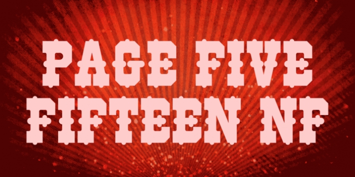 Page Five Fifteen NF font preview