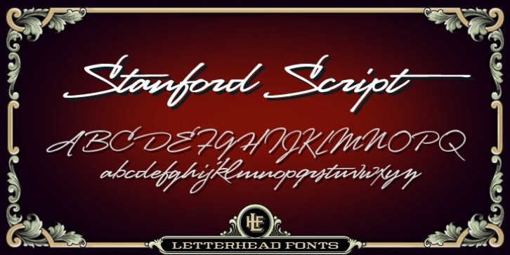 LHF Stanford Script font preview