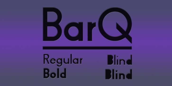 BarQ font preview