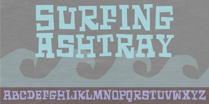 Surfing Ashtray font preview