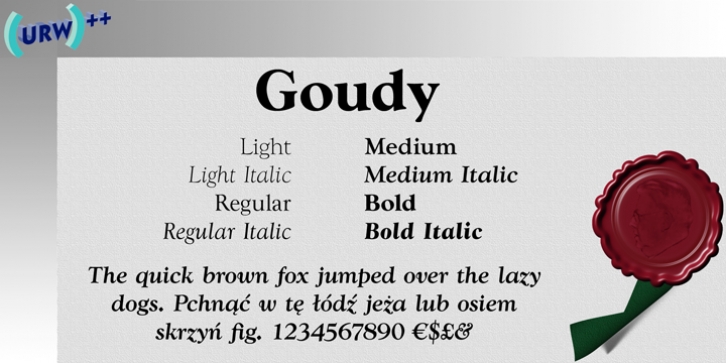 WTC Goudy font preview