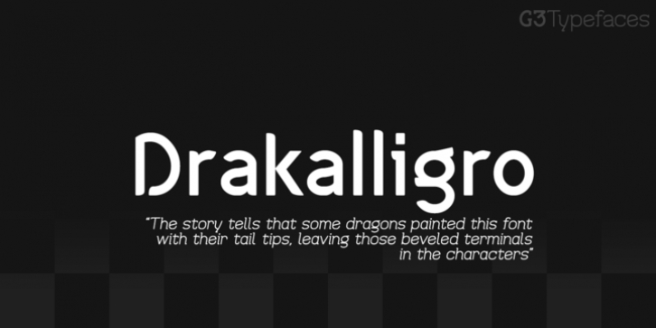 Drakalligro Sans font preview