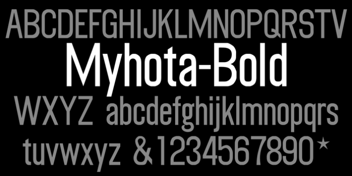 Myhota font preview