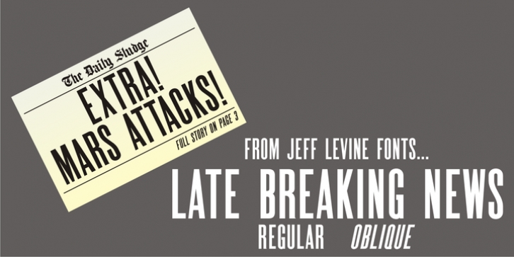 Late Breaking News JNL font preview