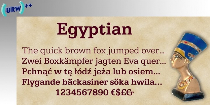 Egyptian 505 font preview