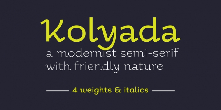 Kolyada font preview
