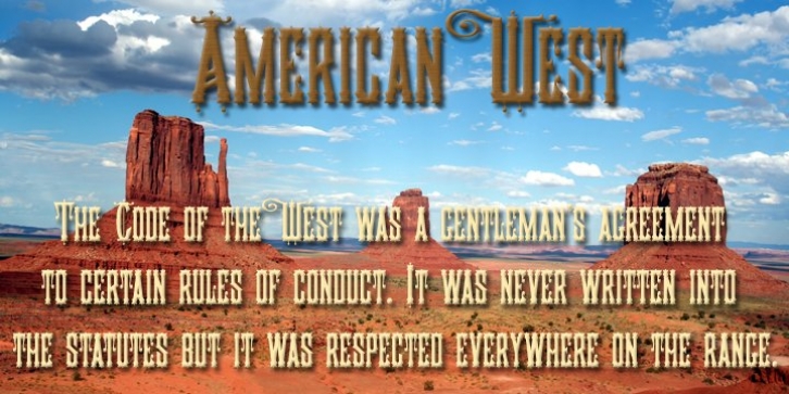 American West font preview