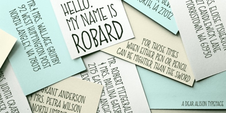 Robard font preview