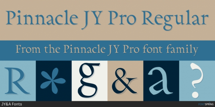 Pinnacle JY Pro font preview