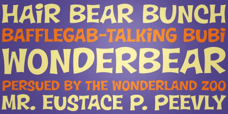 Wonderbear PB font preview