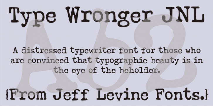 Type Wronger JNL font preview