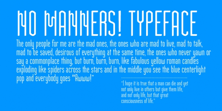 No Manners font preview
