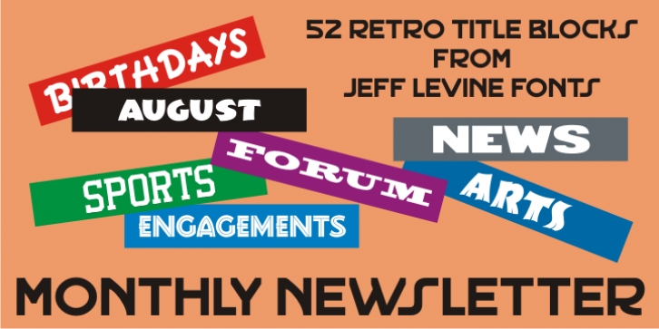 Monthly Newsletter JNL font preview