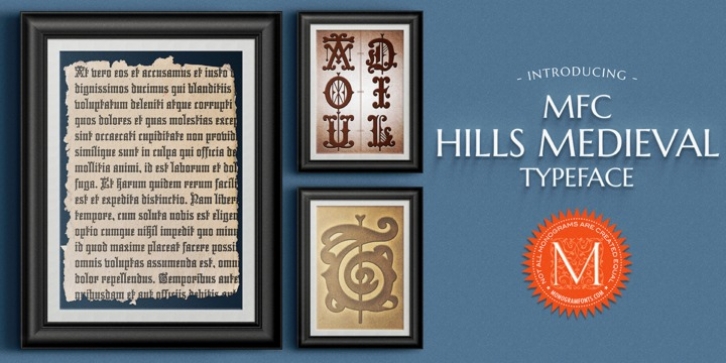 MFC Hills Medieval font preview