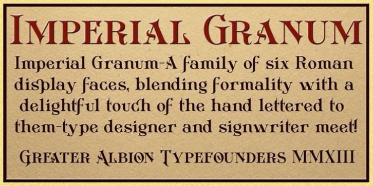 Imperial Granum font preview