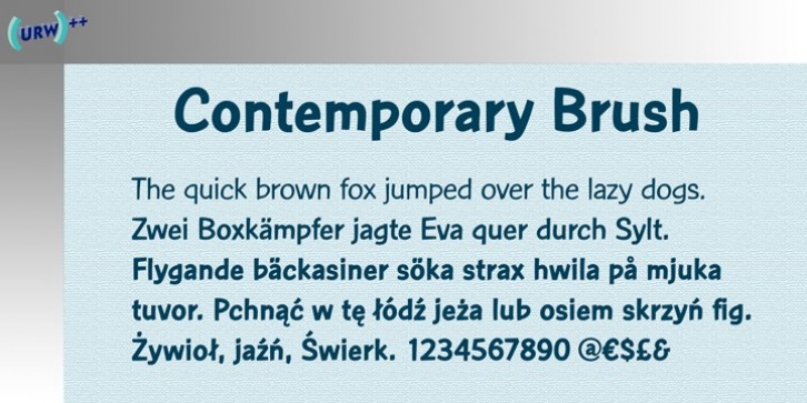 Contemporary Brush font preview