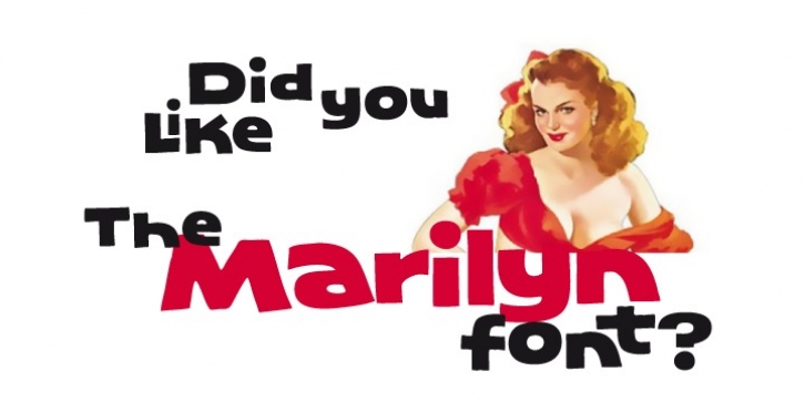 Marilyn font preview