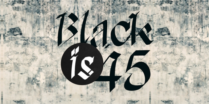 Black is 45 font preview