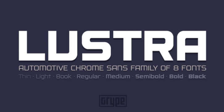 Lustra font preview