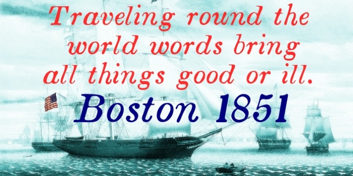 Boston 1851 font preview