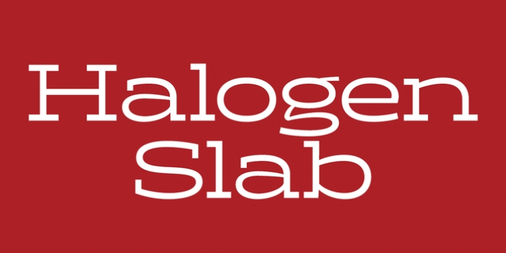 Halogen Slab font preview