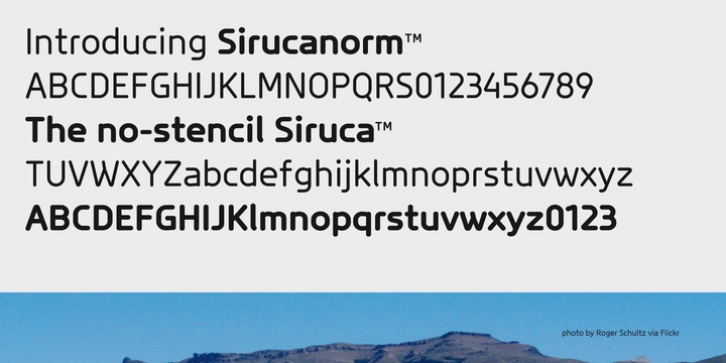 Sirucanorm font preview