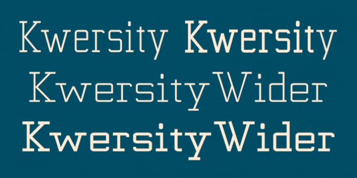 Kwersity font preview