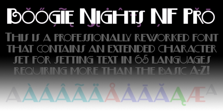 Boogie Nights NF Pro font preview