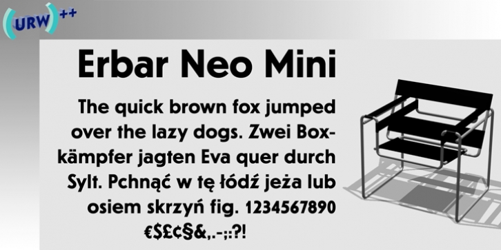 Erbar Neo Mini font preview