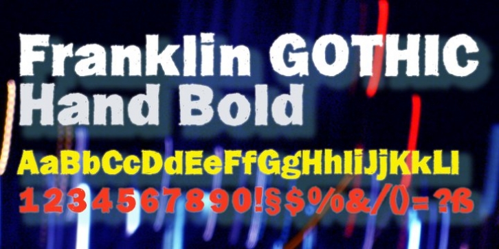 FranklinGothicHandBold font preview