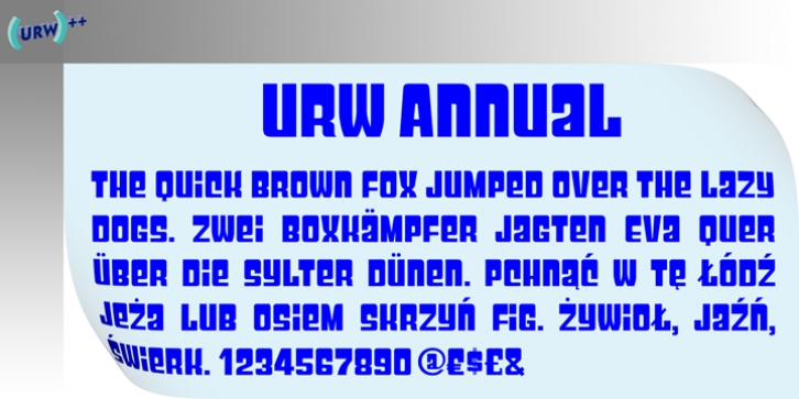Annual font preview