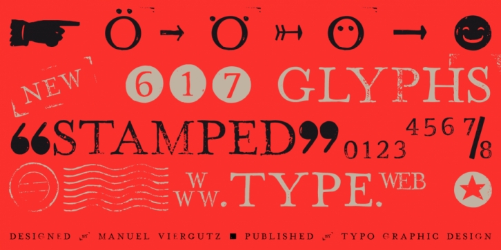 Hand Stamp Play Rough Serif font preview