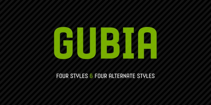 Gubia font preview